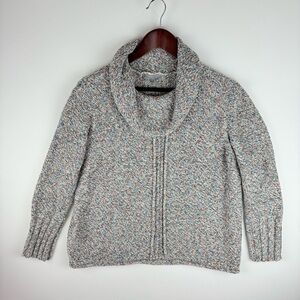 Habitat Clothing To Live In Cowl Neck Sweater Multicolor Speckled Size Medium